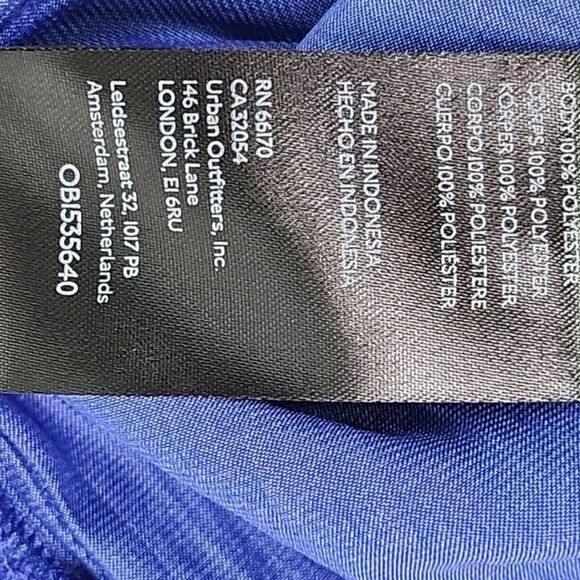 Y2K Anthropologie Porridge Shiny Women's SzS Button Front Shirt Bright Blue Soft - Picture 6 of 8